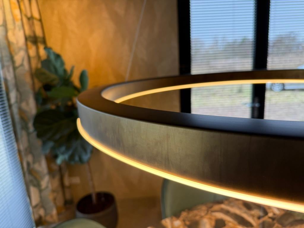 Hoogwaardige hanglamp 100 cm (brons), Ophalen, Zo goed als nieuw, Metaal, Minder dan 50 cm