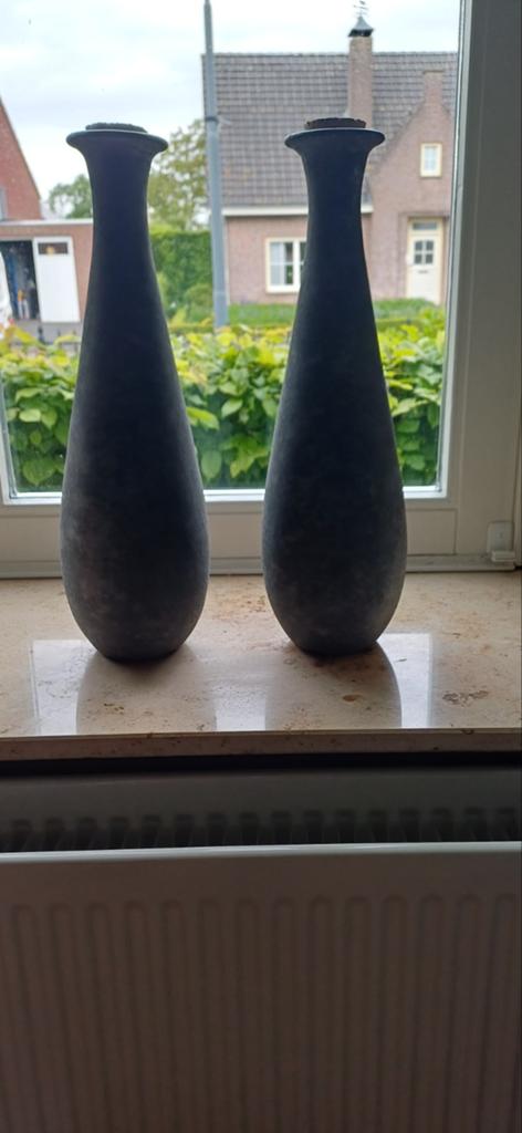 Set van 2 decoratieve vazen met kurken stop, Antiek en Kunst, Ophalen of Verzenden
