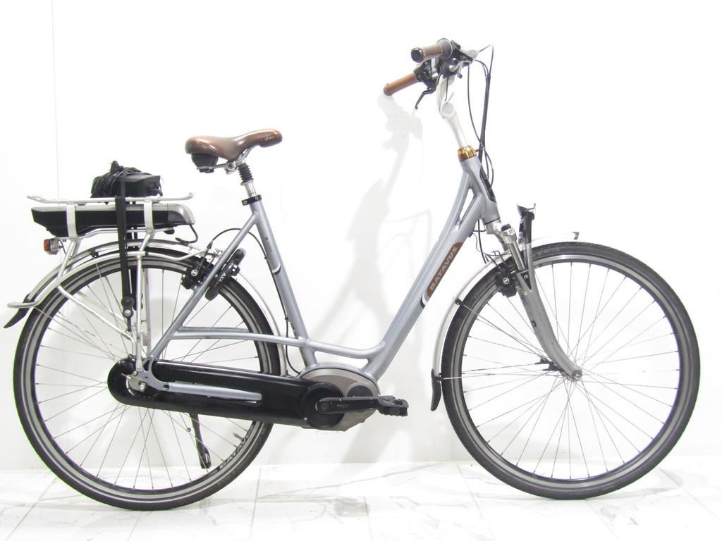 Batavus Como grijs dames 57cm 28inch, Fietsen en Brommers, Elektrische fietsen, Gebruikt, Batavus, 55 tot 59 cm