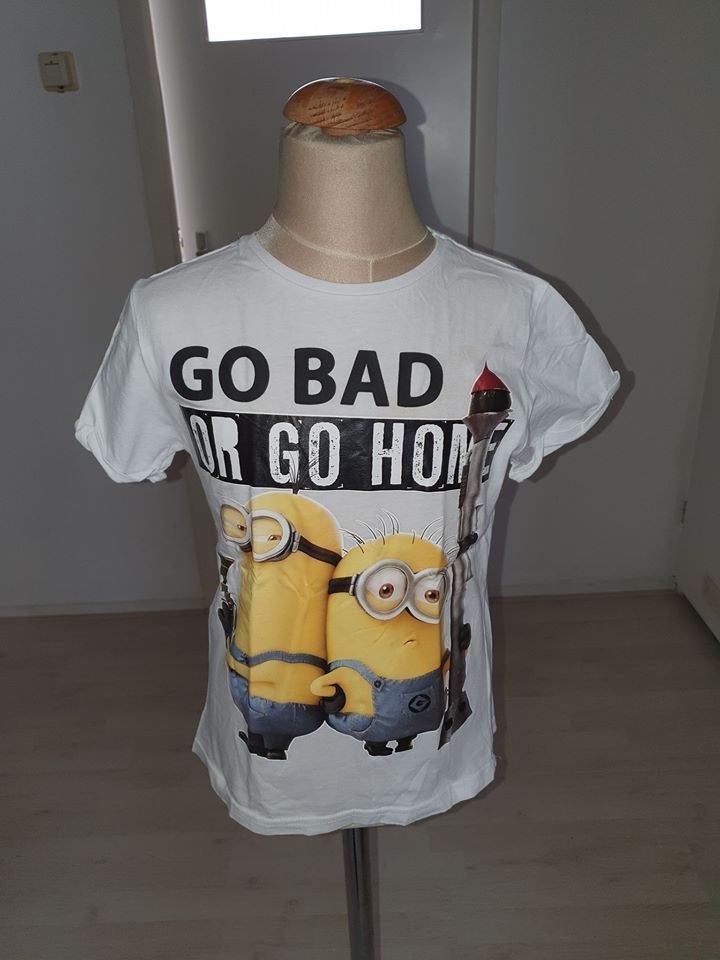 Minions T-shirt "Go Bad or Go Home" maat 140, Kinderen en Baby's, Ophalen of Verzenden, Shirt of Longsleeve, Jongen, Minions