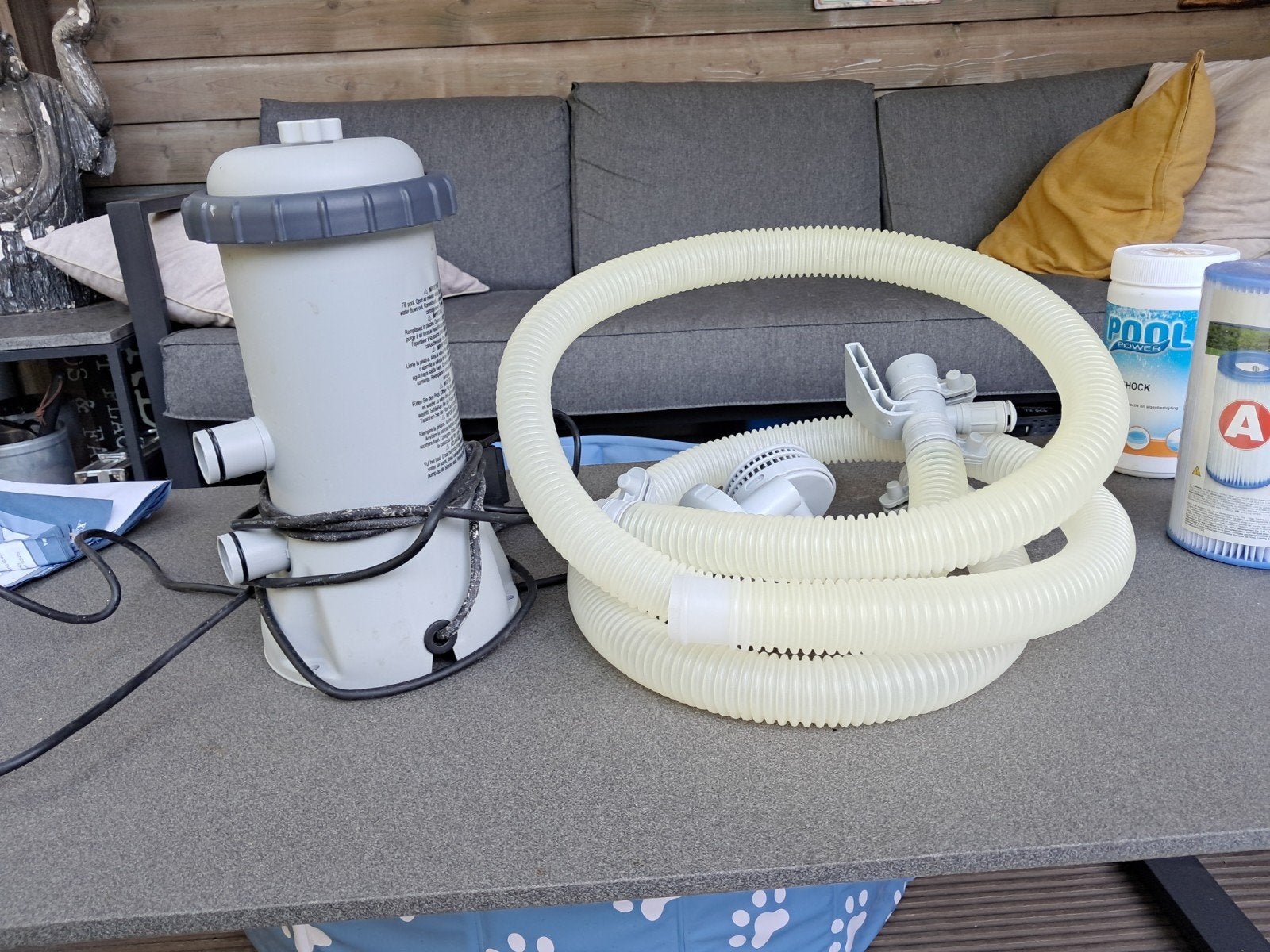 Intex Krystal Clear C600 filterpomp met onderhoudsproducten, Ophalen, Gebruikt, Zwembadpomp