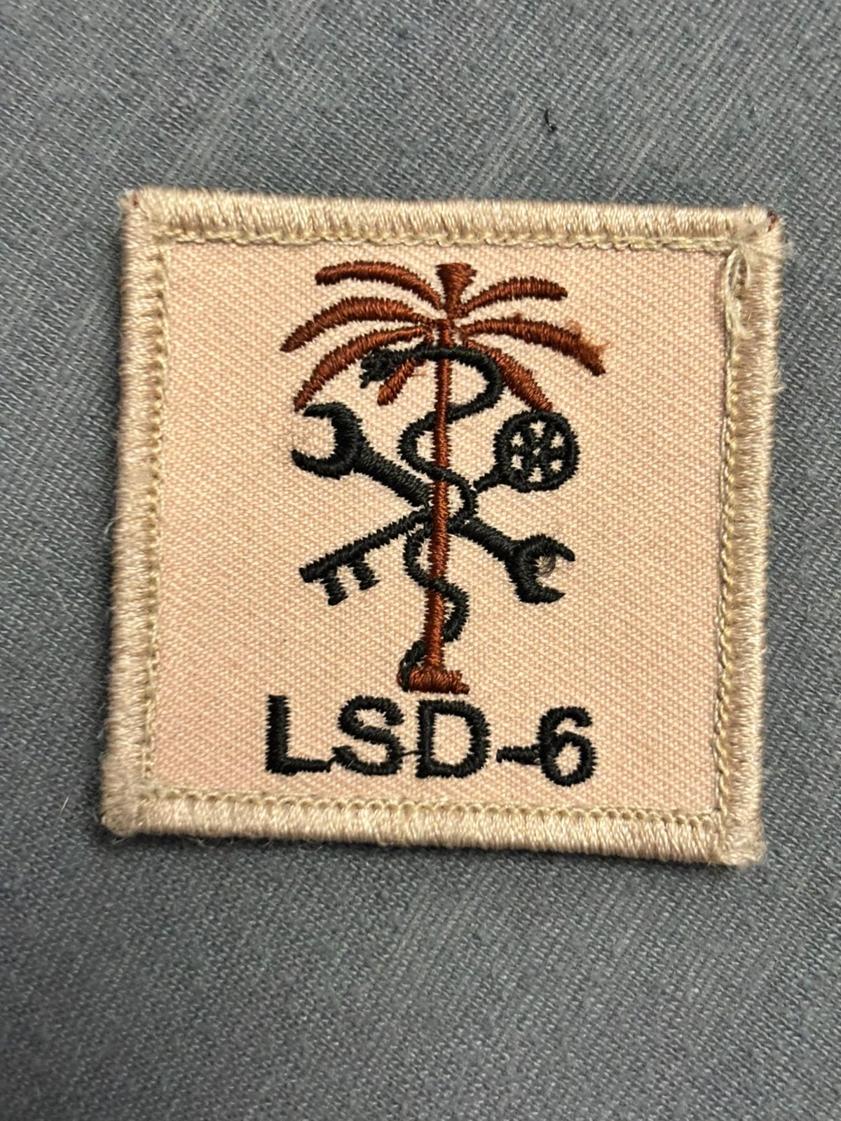 5x5 borst embleem LSD-6, Verzamelen, Verzenden, Landmacht, Nederland, Embleem of Badge
