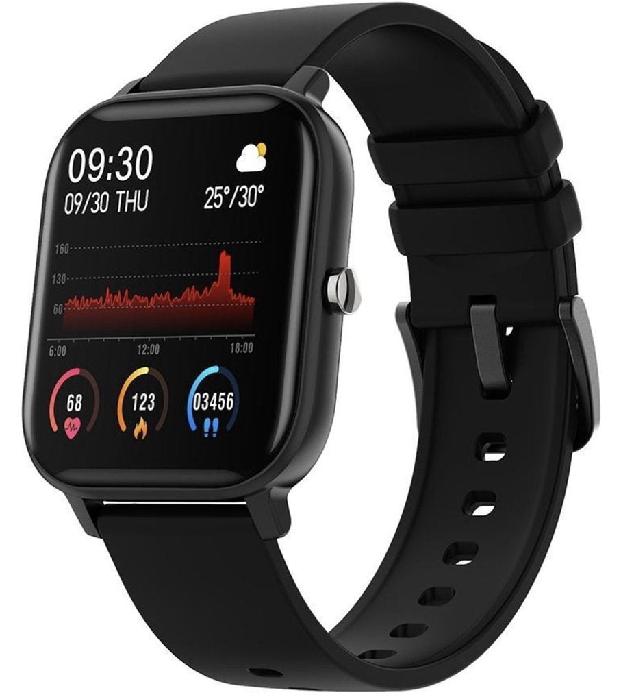 Smartwatch P8b, Onbekend, Zwart, Stappen, Ophalen of Verzenden