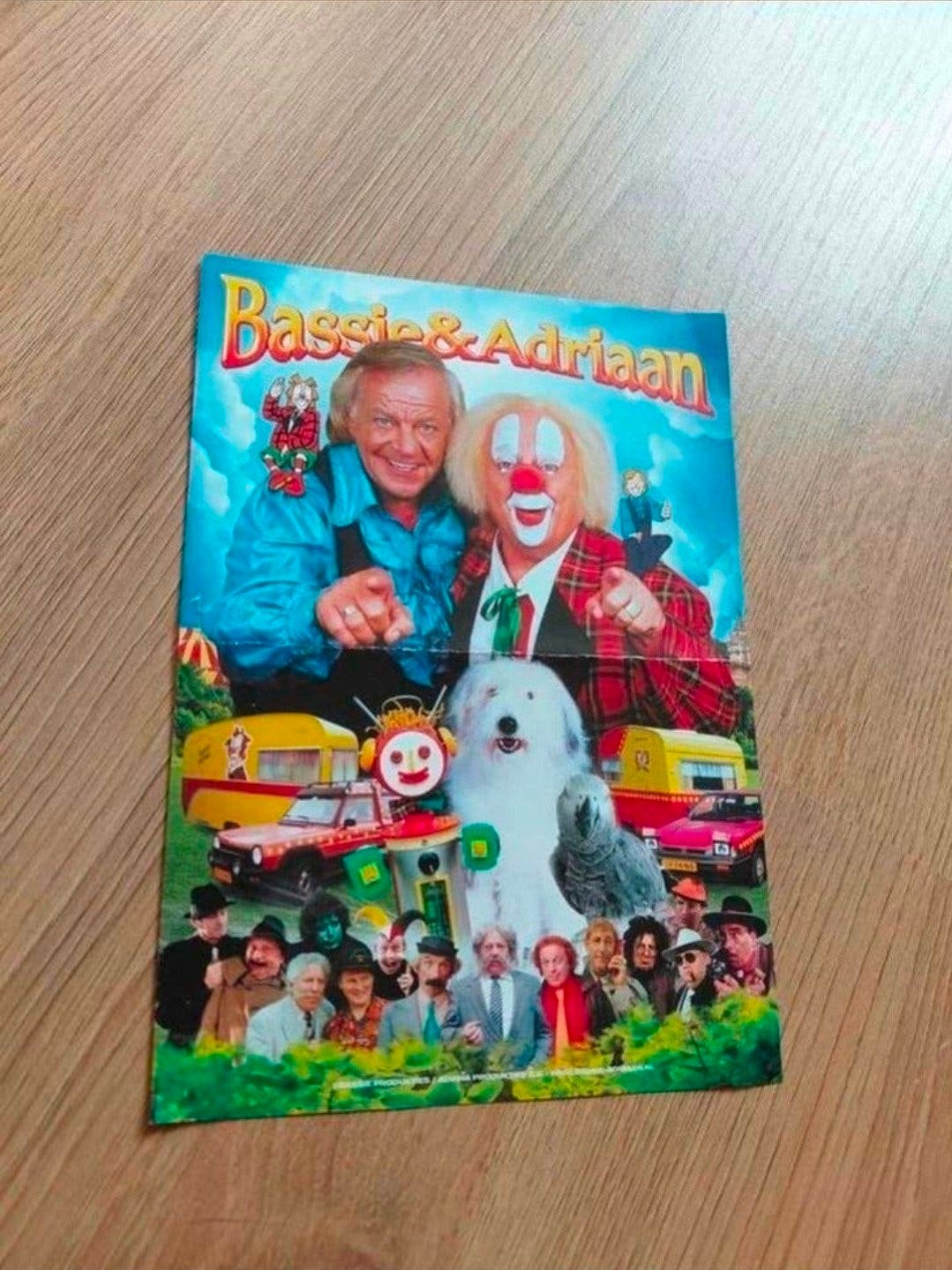 Bassie en Adriaan flyer., Ophalen of Verzenden, Gebruikt, Tv, Foto of Kaart