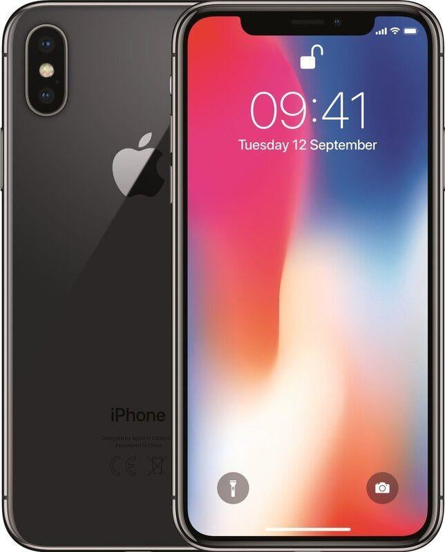 Apple iPhone X zwart, Telecommunicatie, Mobiele telefoons | Apple iPhone, 128 GB, Zwart, Zonder simlock, Niet werkend
