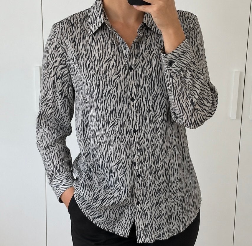 Costes Rebel Zebra Blouse Maat M, Ophalen of Verzenden, Zo goed als nieuw, Maat 38/40 (M), Zwart
