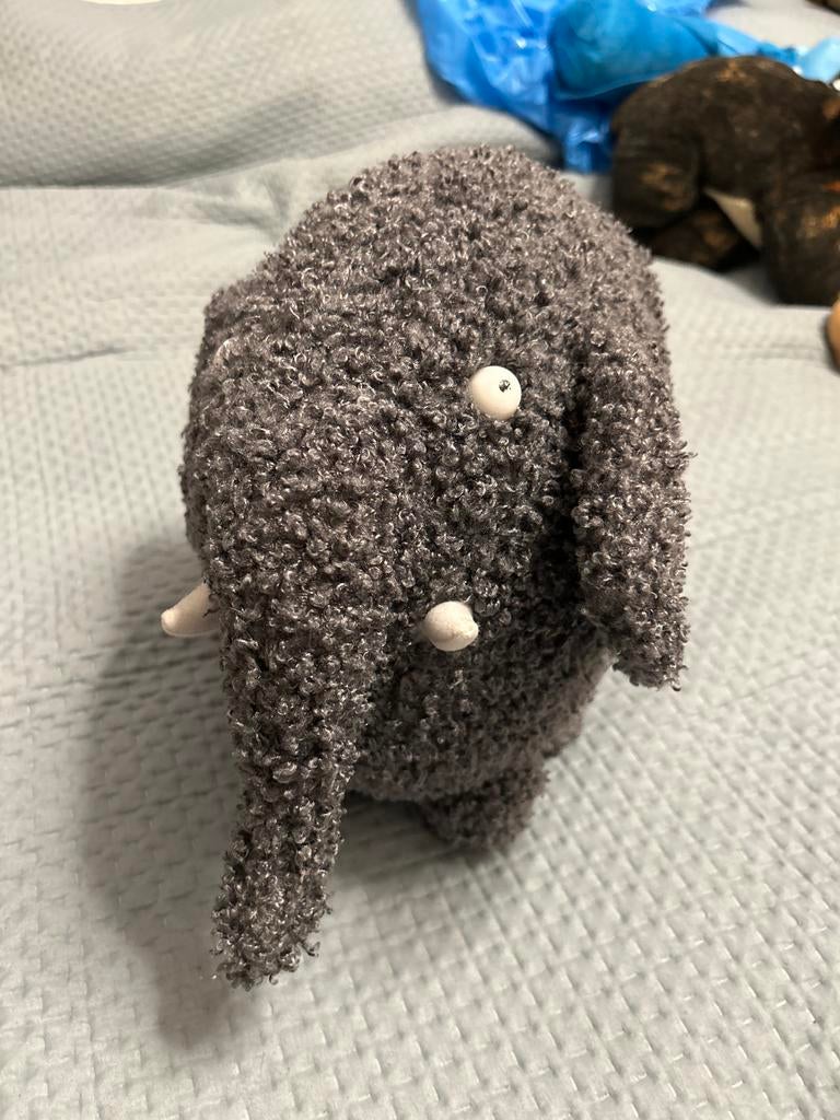 Olli Olifant Knuffel - Zachte Grijze Pluche Olifant, Ophalen of Verzenden, Zo goed als nieuw, Olifant