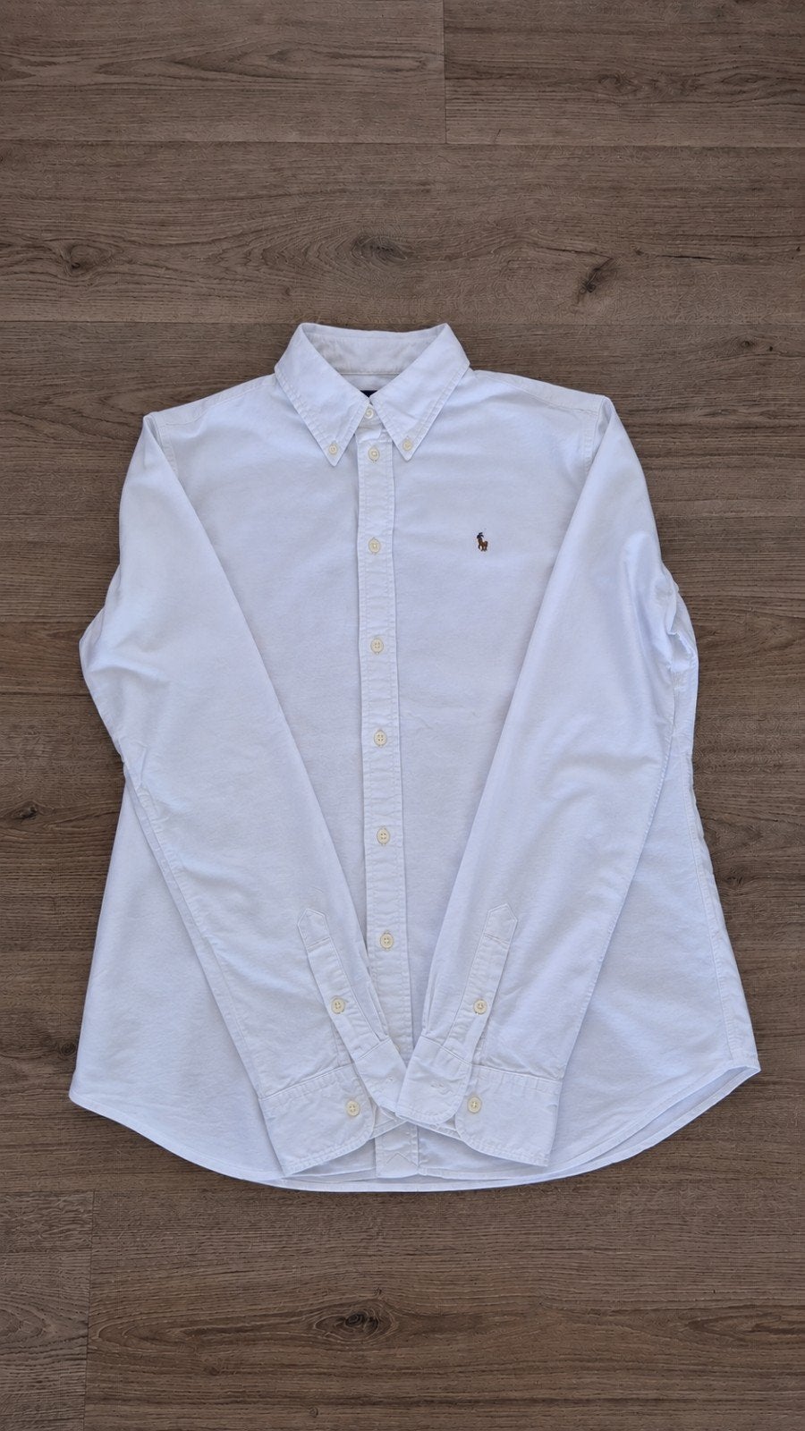 Ralph Lauren Custom Fit overhemd wit maat L, Kleding | Heren, Overhemden, Zo goed als nieuw, Halswijdte 41/42 (L), Wit, Ophalen of Verzenden