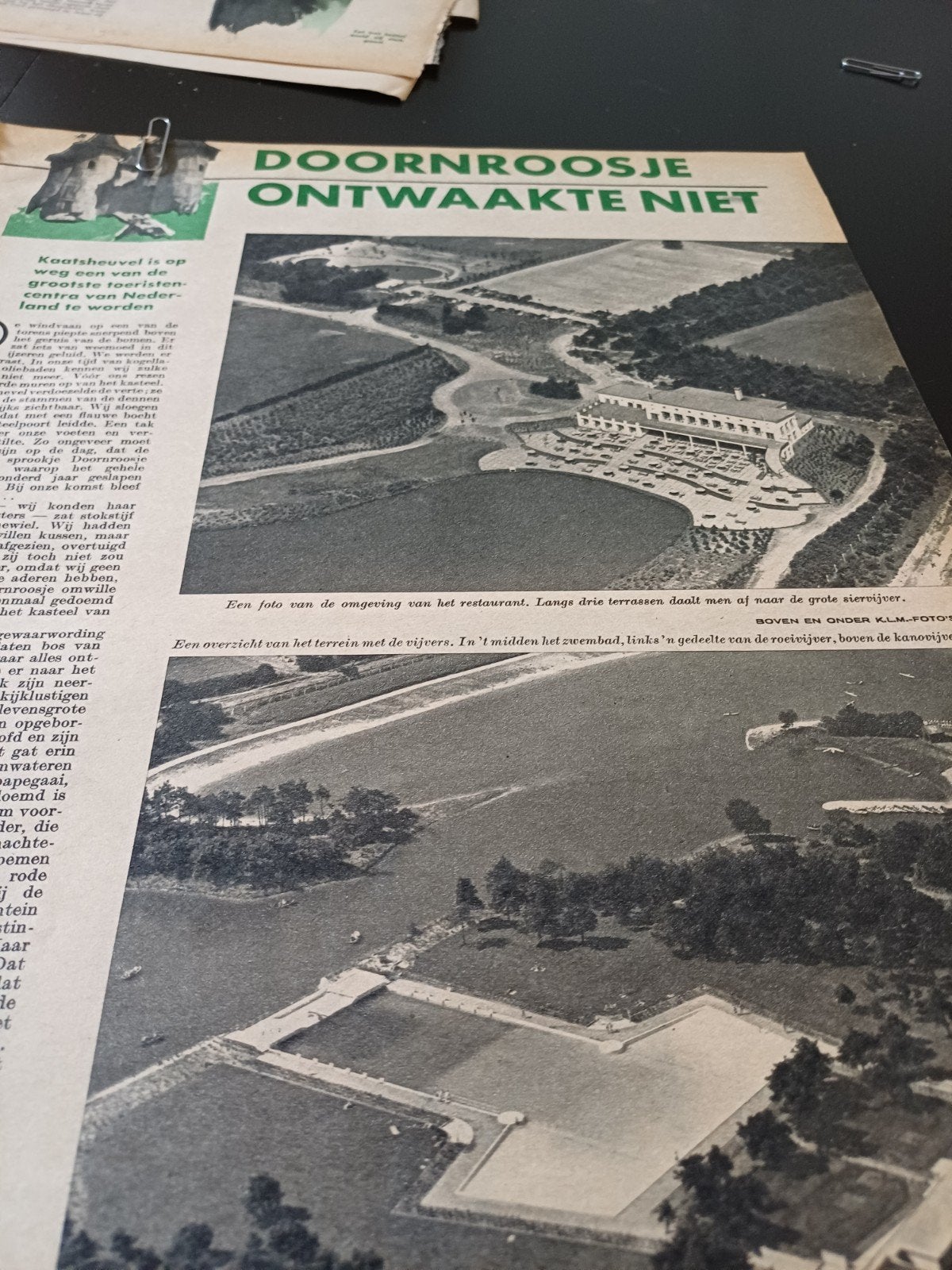 artikel over de Efteling 3 pagina s 1956, Ophalen of Verzenden, Gebruikt, Overige typen