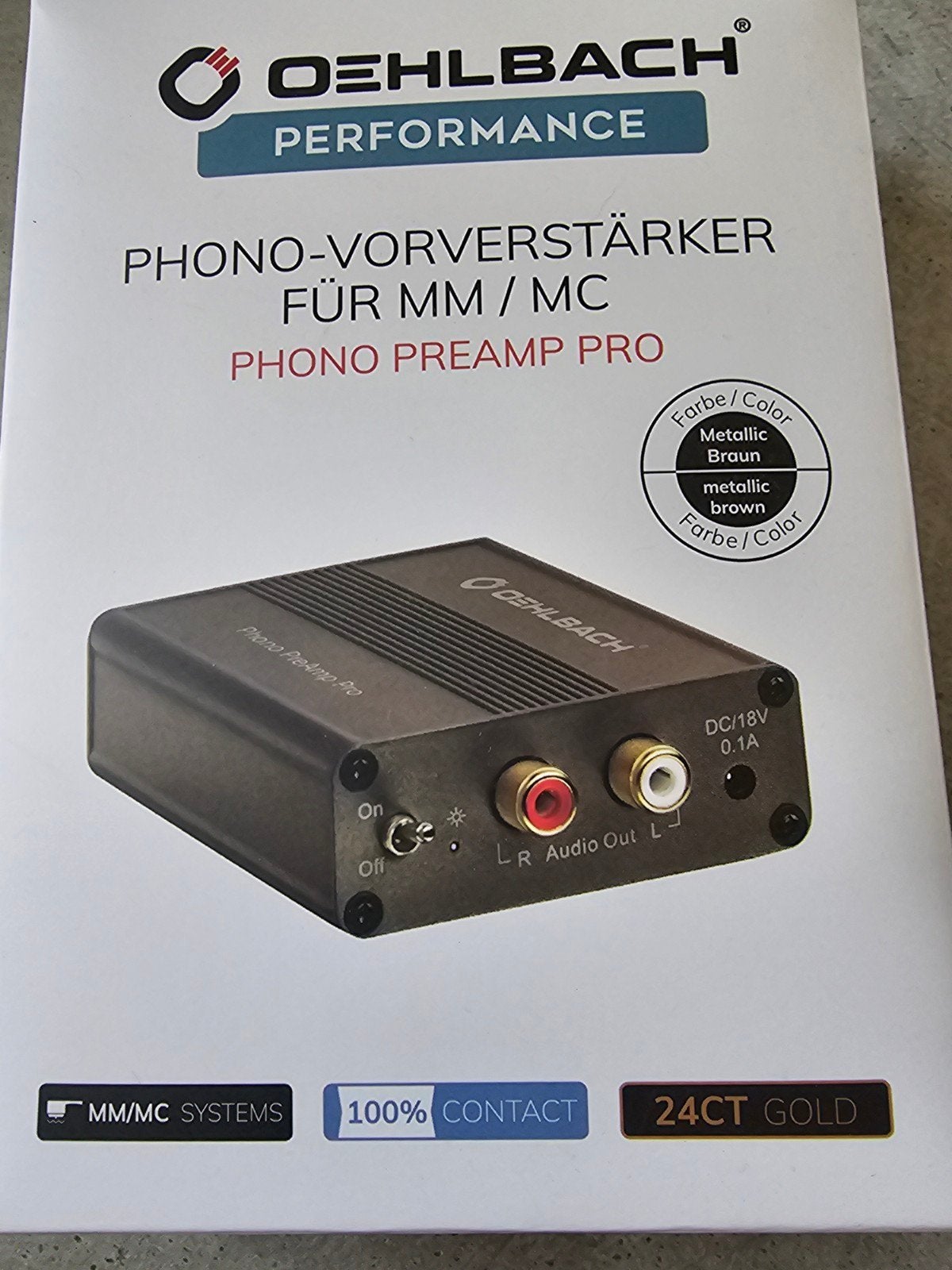 Oehlbach Phono Preamp Pro MM/MC - ZGAN!, Ophalen of Verzenden, Zo goed als nieuw