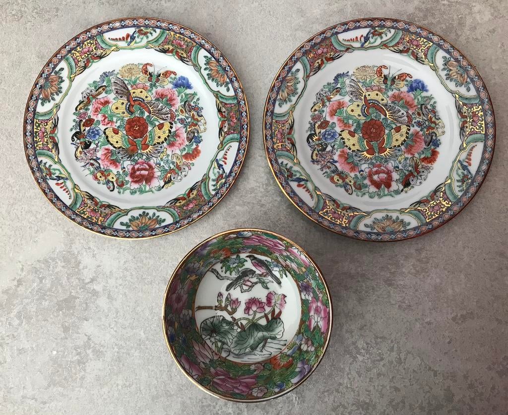 Chinese  borden en kom, Ophalen of Verzenden