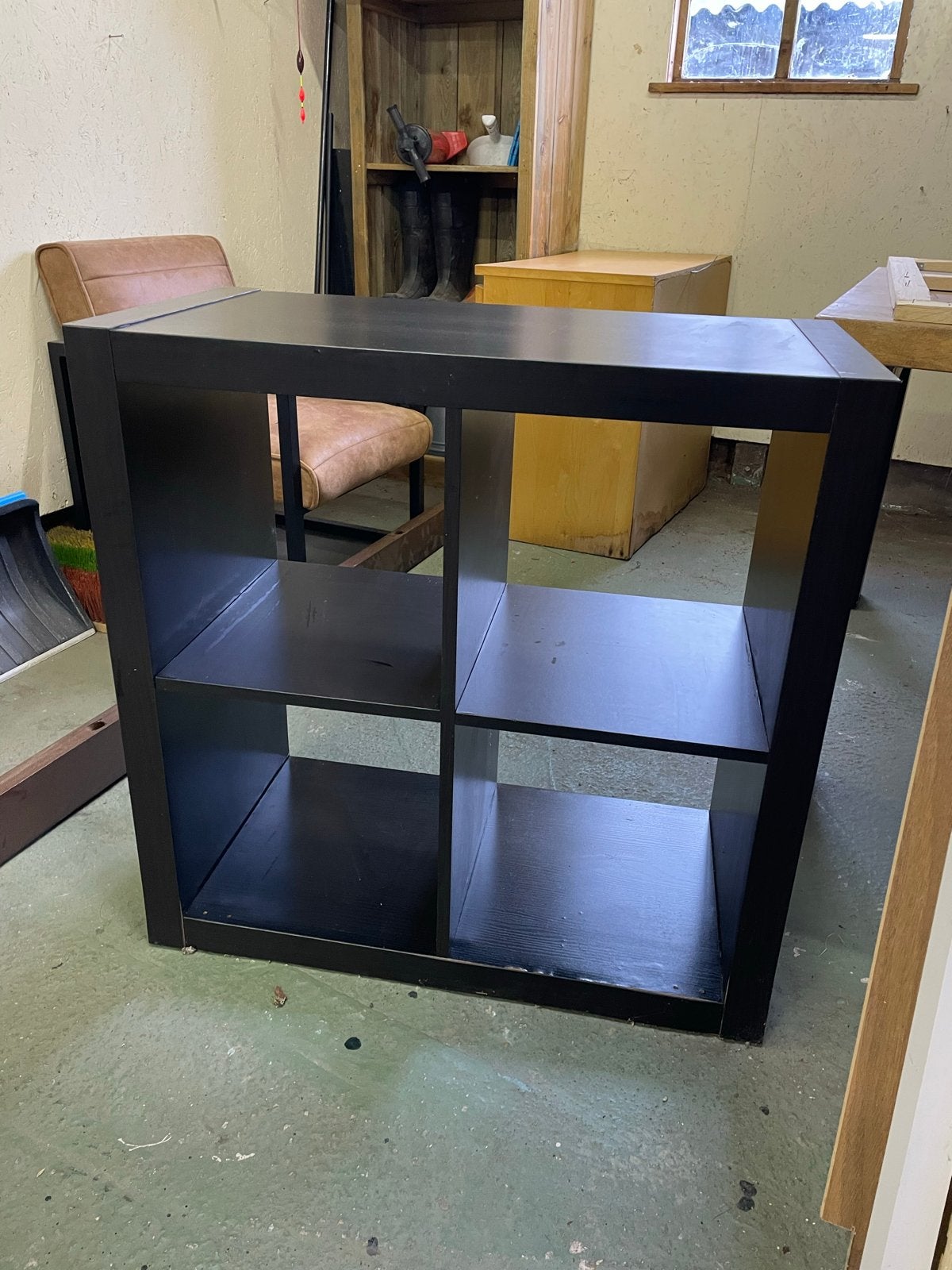Zwart vakkenkastje met 4 vakken IKEA KALLAX, Ophalen, Gebruikt