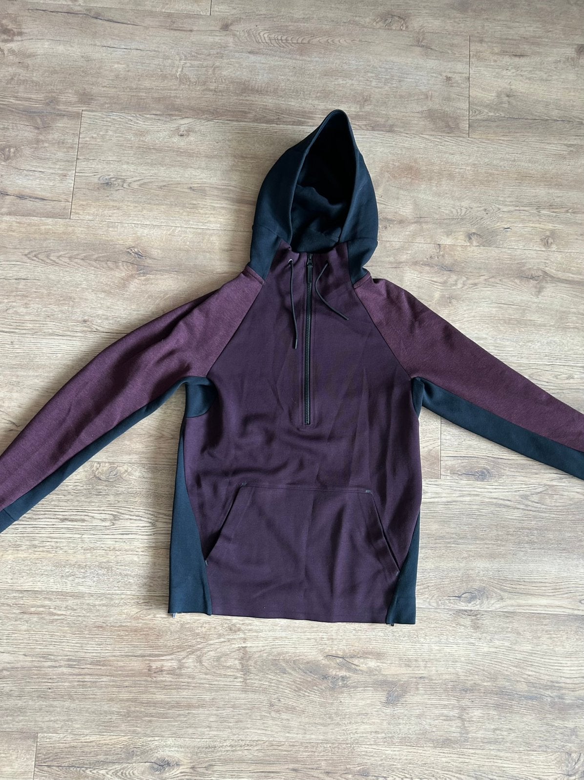 Nike Tech zwart paarse heren hoodie trui maat S, Ophalen of Verzenden, Zo goed als nieuw, Maat 48/50 (M), Paars