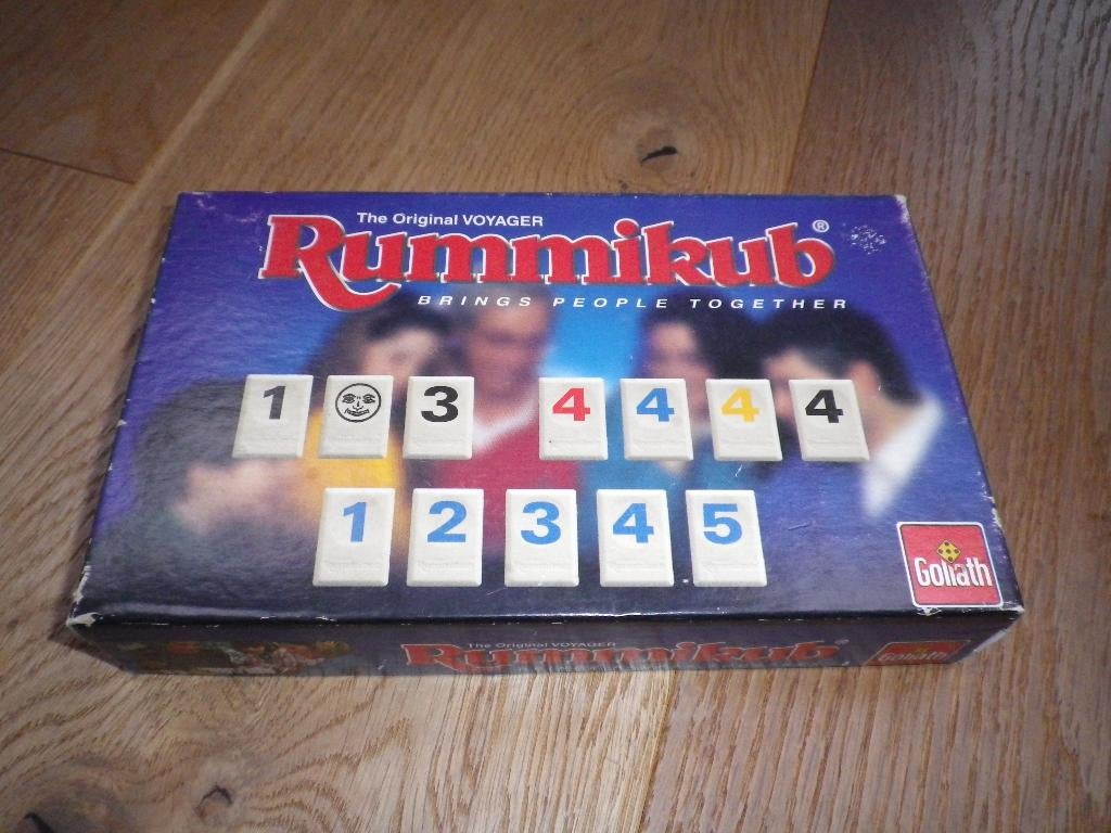 Rummikub kleine blauwe doos, Ophalen of Verzenden, Gebruikt, Goliath