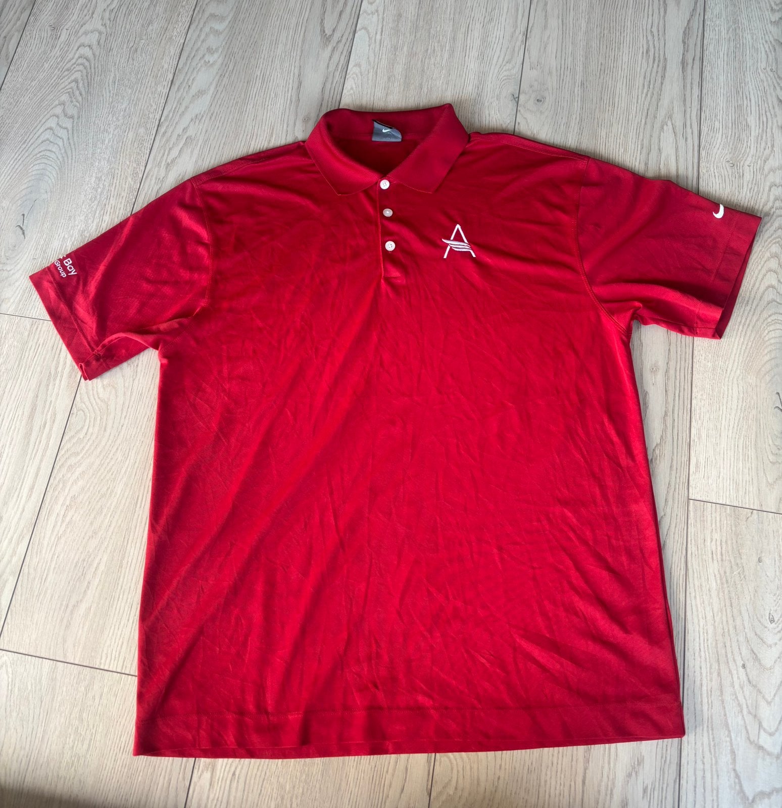 Poloshirt van Nike dry fit maat L, Ophalen of Verzenden, Zo goed als nieuw, Maat 48/50 (M), Rood