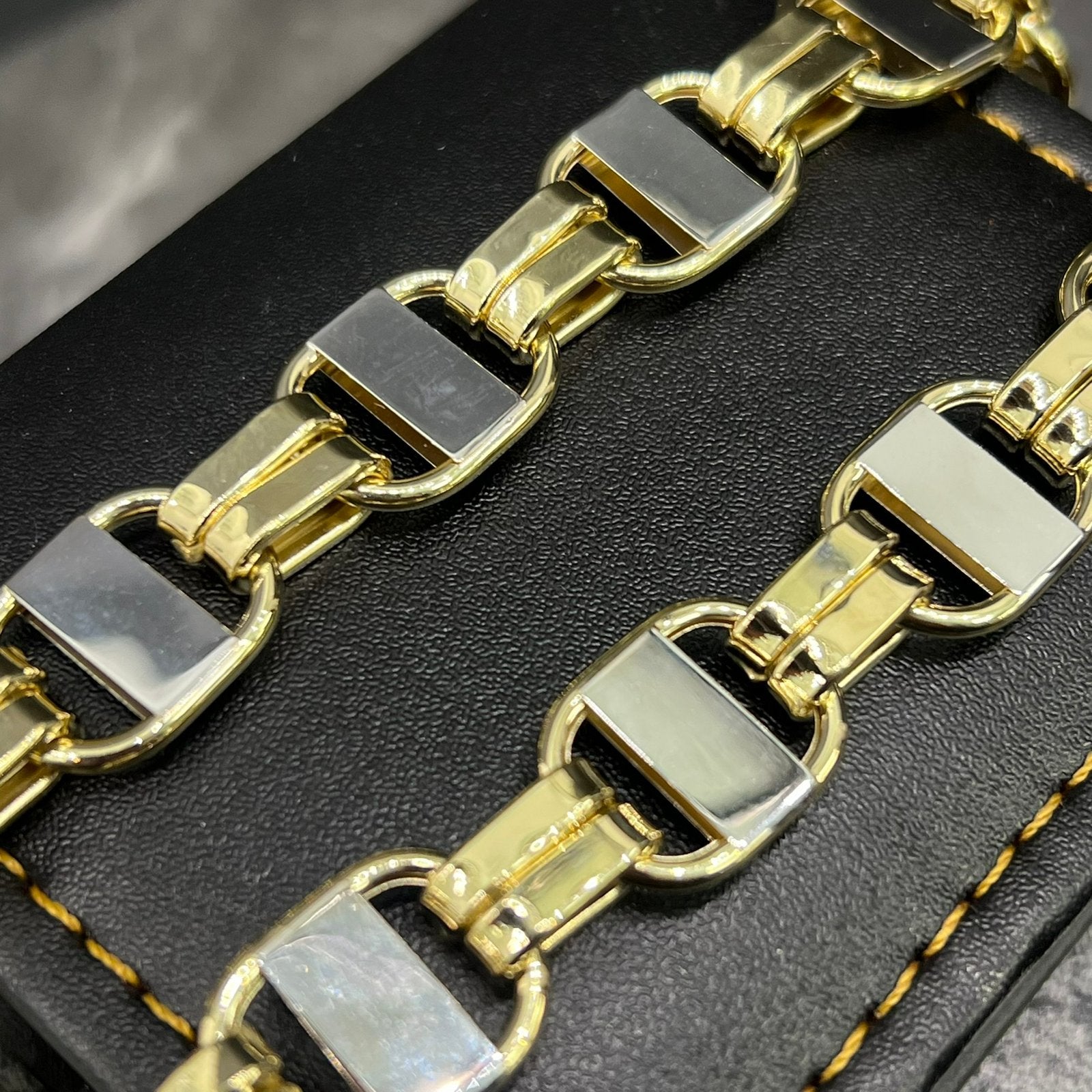 14k gouden ketting kingsley flat magnum dik model, Ophalen of Verzenden, Nieuw, Goud