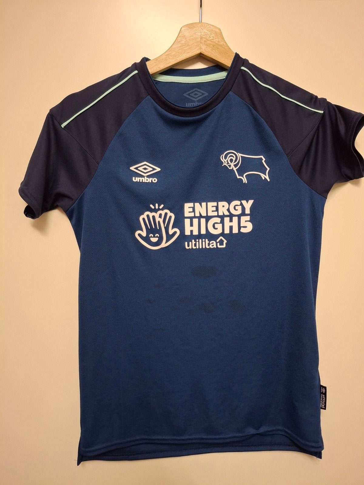 Derby County voetbalshirt maat 152 cm voetbal, Ophalen of Verzenden, Zo goed als nieuw, Buitenlandse clubs, Shirt
