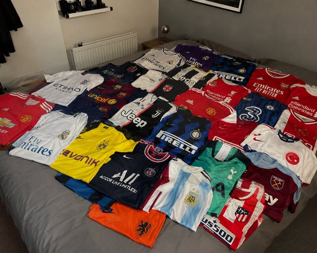 voetbal shirts partij 55 stuks, Ophalen, Gebruikt, Buitenlandse clubs, Shirt