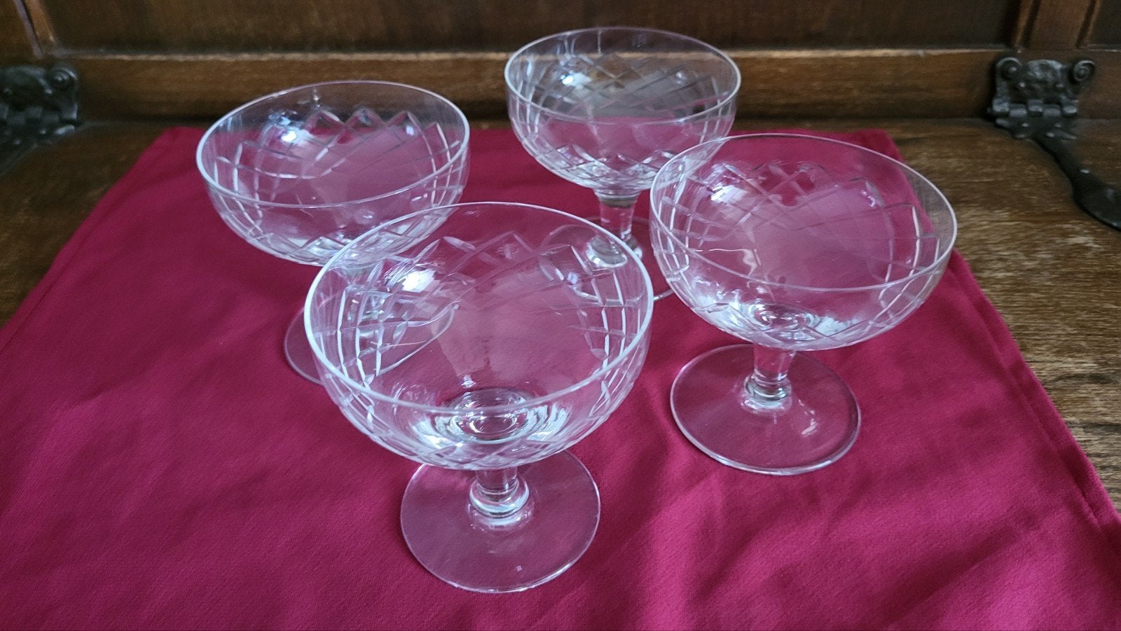 Set van 4 glazen dessertcoupes, Ophalen