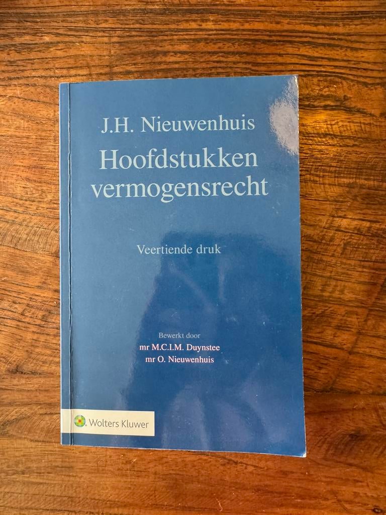 Hoofdstukken vermorgensrecht, Boeken, Studieboeken en Cursussen, Ophalen of Verzenden, Beta, Zo goed als nieuw, WO