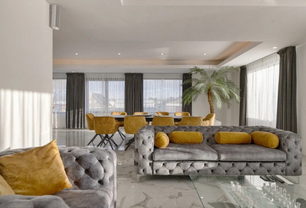 palmboom met luxe design merk pot, Ophalen, Halfschaduw, Minder dan 100 cm