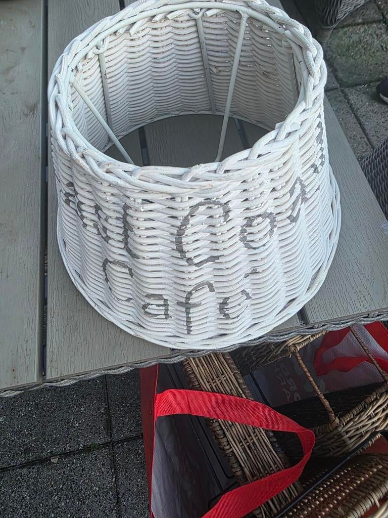 Rivera Maison Rattan Lampenkap Klein, Ophalen, Gebruikt, Wit, Rond