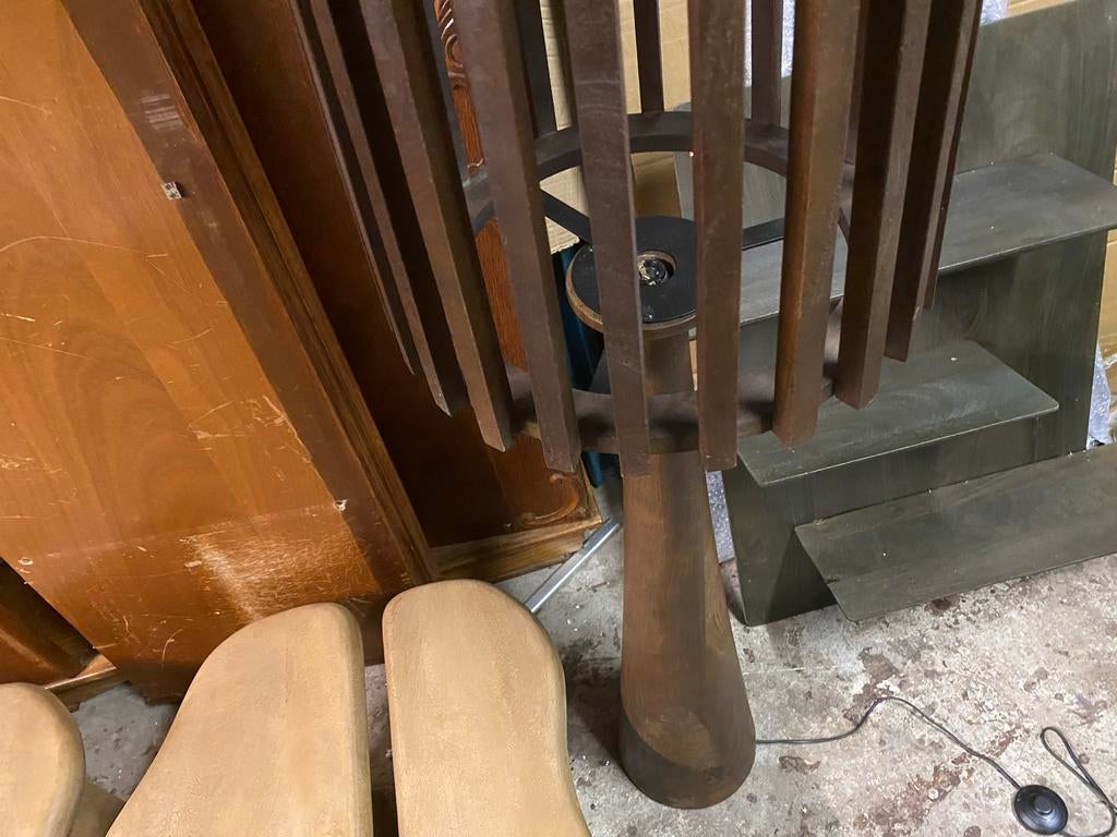 Vloerlamp massief mangohout 162cm (fitting kapot), Ophalen, Nieuw, Hout, 150 tot 200 cm