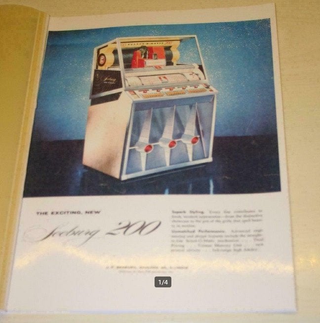 Mooie repro brochure van de seeburg KD., Verzamelen, Automaten | Jukeboxen, Ophalen of Verzenden, 1950 tot 1960, Seeburg