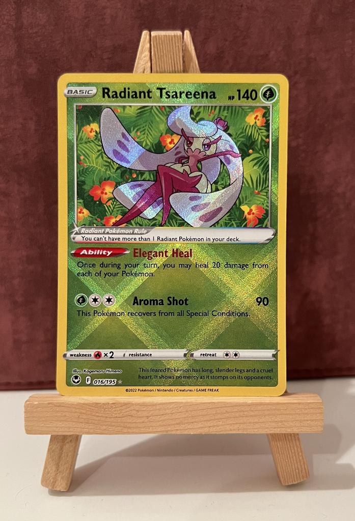 Radiant Tsareena Holo 016-195 Silver Tempest Pokémon Kaart, Verzenden, Nieuw, Losse kaart