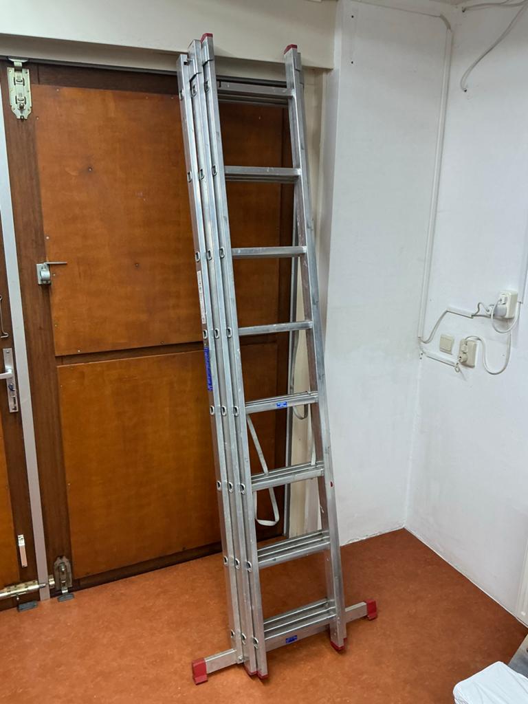 Aluminium reformladder tot 5,10 meter, Doe-het-zelf en Verbouw, Ladders en Trappen, Gebruikt, Ophalen of Verzenden, Ladder, Opvouwbaar of Inschuifbaar