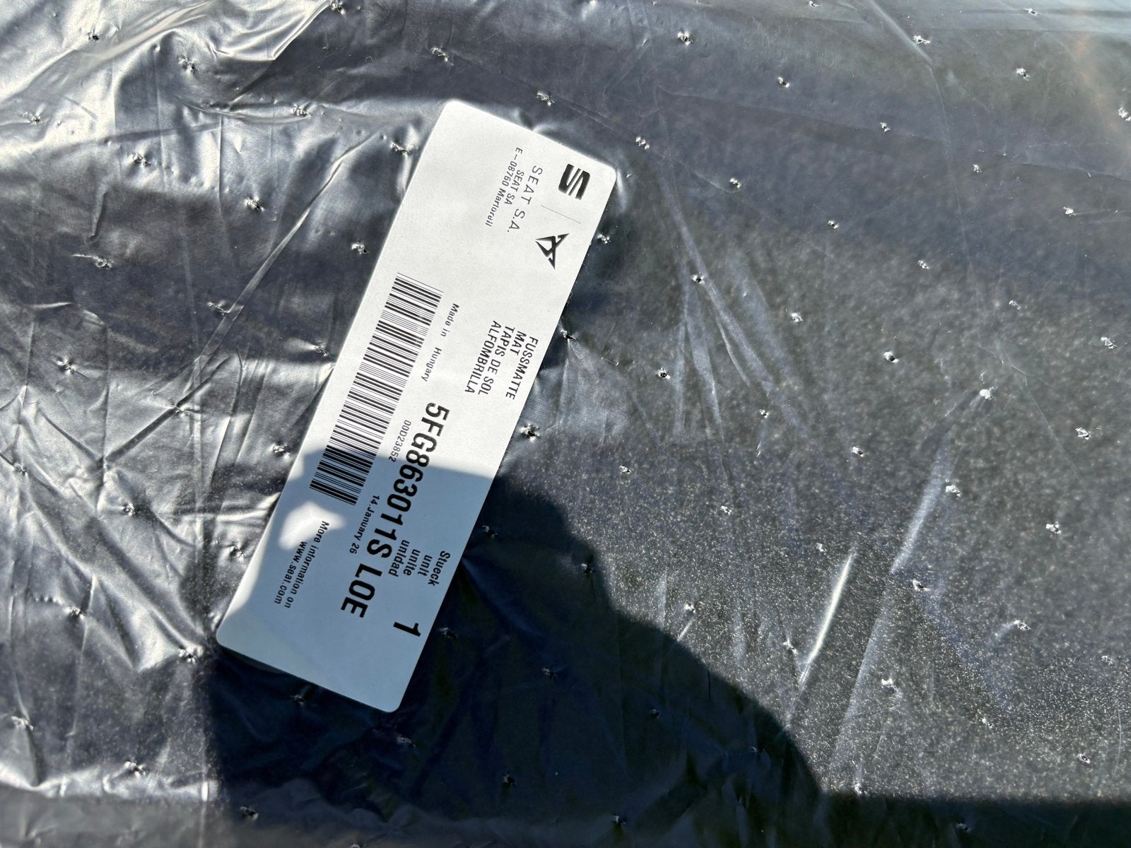 Nieuwe SEAT originele automatten (5F0863011S LOE), Ophalen of Verzenden