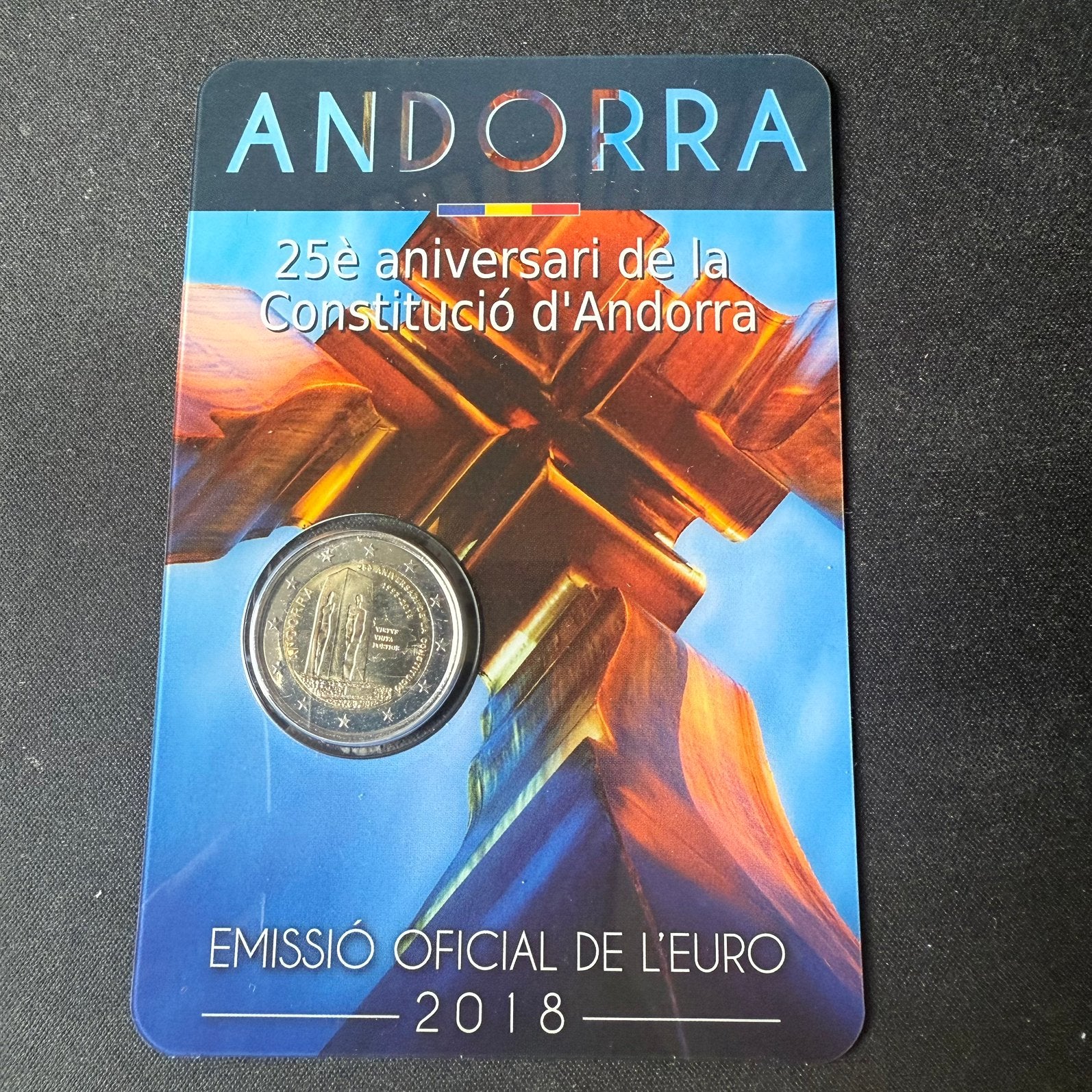 2 Euro Andorra 2018 - 25 Jaar Grondwet, Ophalen of Verzenden, Spanje, 2 euro, Losse munt