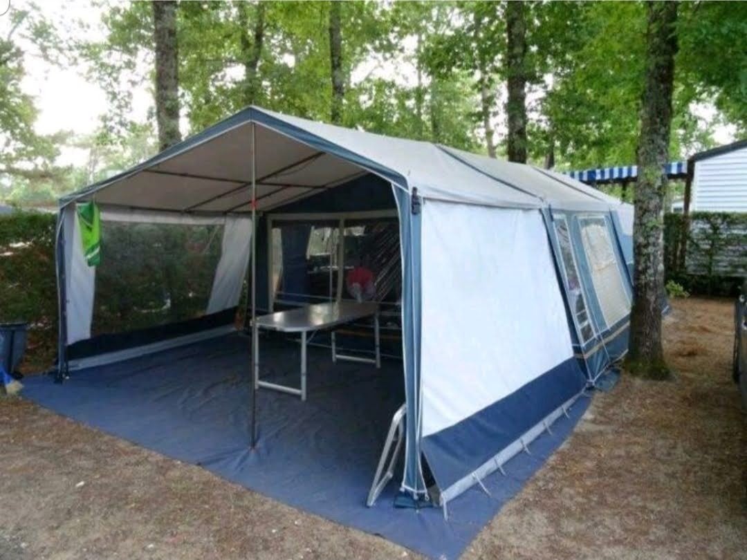 Ruime Vouwwagen Gerjak Tago Indian, Caravans en Kamperen, Vouwwagens, Blauw, Aanwezig, Meer dan 6, Ophalen