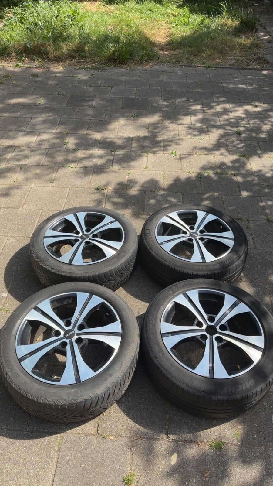 Sportieve 17 inch MAK velgen met Michelin All-Season banden, Ophalen, Gebruikt