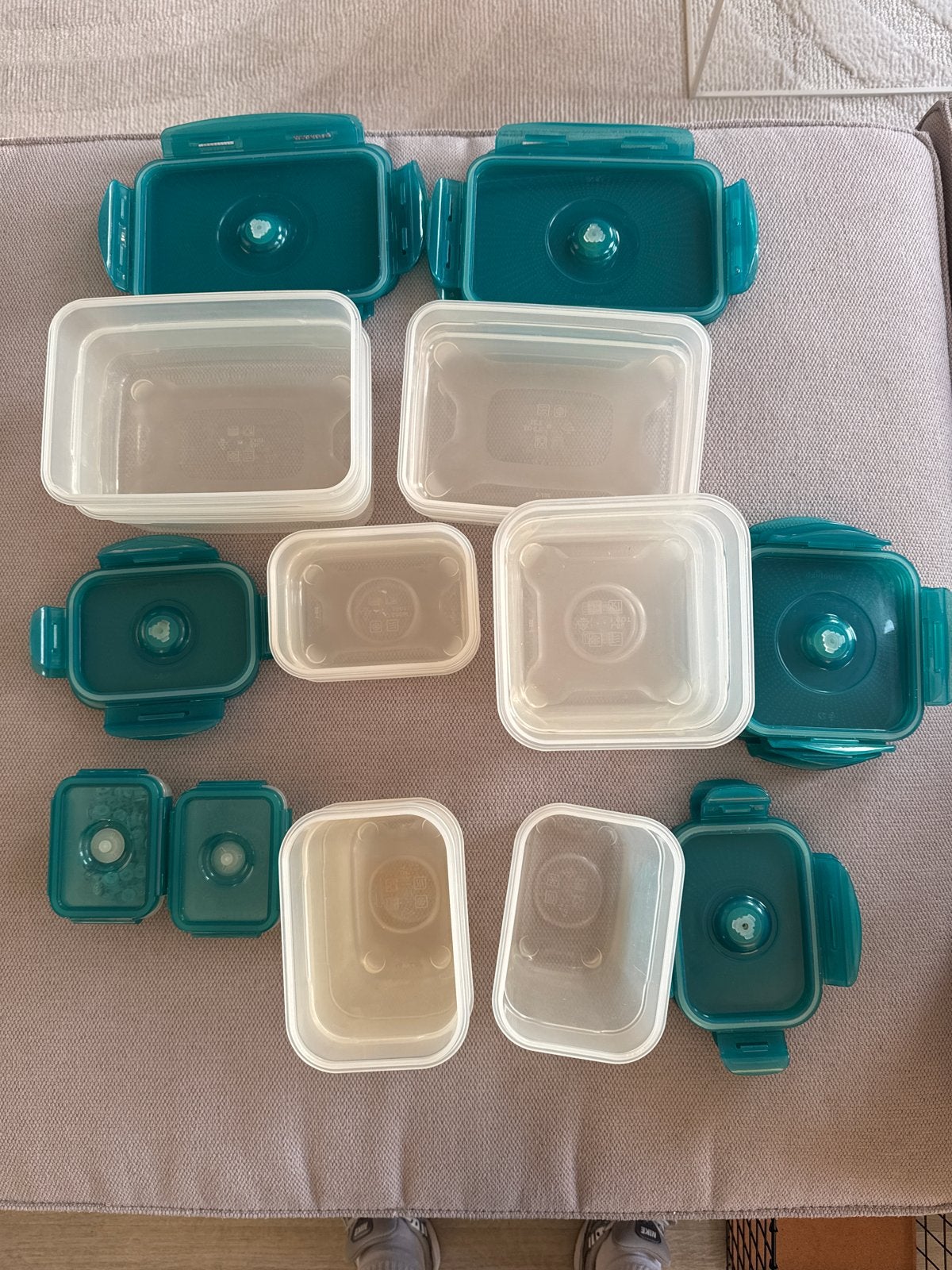 Set van 14 vershoudbakjes Royal VKB, Gebruikt, Kunststof, Ophalen of Verzenden, Voorraadpot
