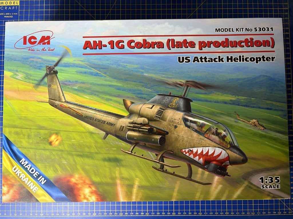 AH-1G Cobra (Late Production) (ICM) 1:35 + Extra’s, Overige merken, Helikopter, Nieuw, Ophalen of Verzenden