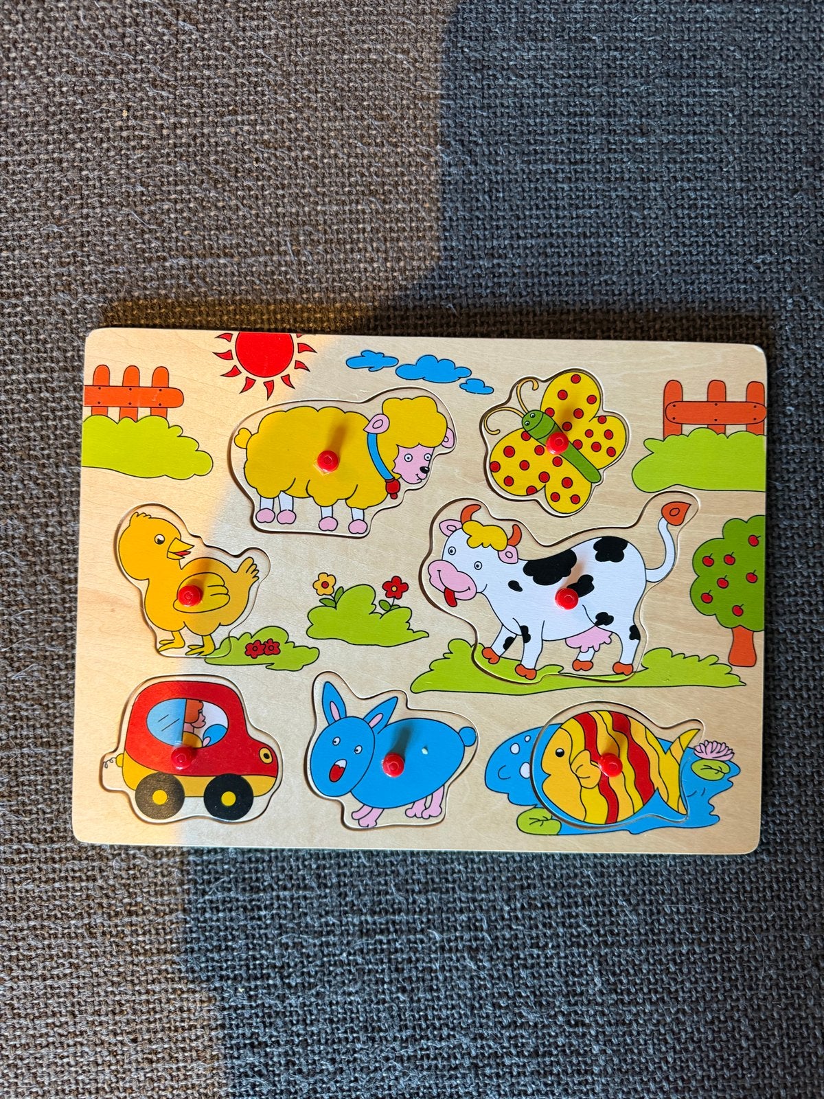 Houten Dieren Puzzel voor Kinderen, 2 tot 4 jaar, Gebruikt, Ophalen of Verzenden, Van hout
