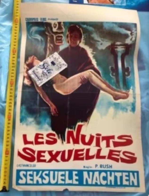 Seksuele nachten filmposter, Ophalen of Verzenden, Zo goed als nieuw, A1 t/m A3, Film en Tv
