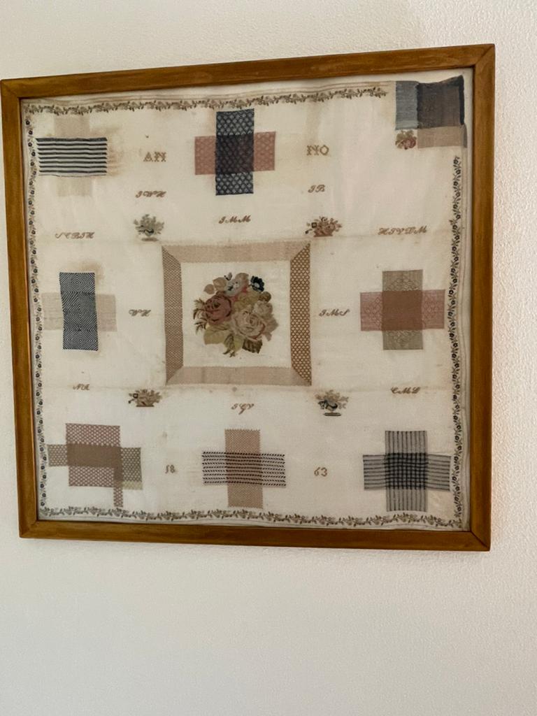 Oude merklap van 1863, Antiek en Kunst, Antiek | Kleden en Textiel, Ophalen