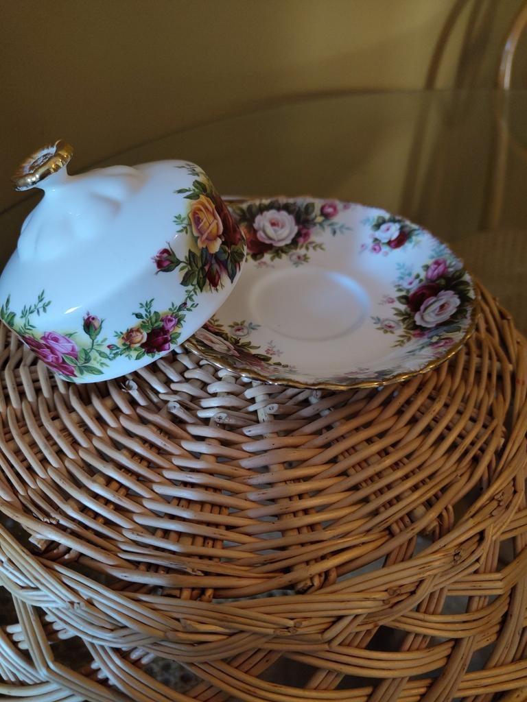 Royal Albert botervloot - old country roses, Ophalen of Verzenden