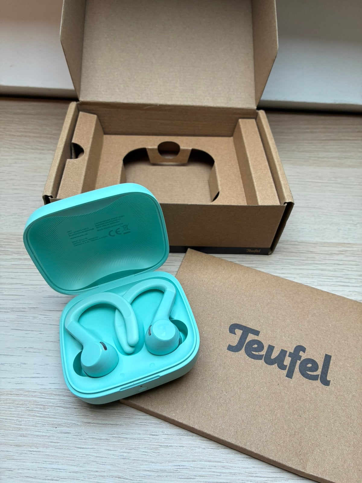 Teufel AIRY SPORTS TWS 2 als nieuw groen ANC oordopjes, Groen, In gehoorgang (in-ear), Overige merken, Bluetooth