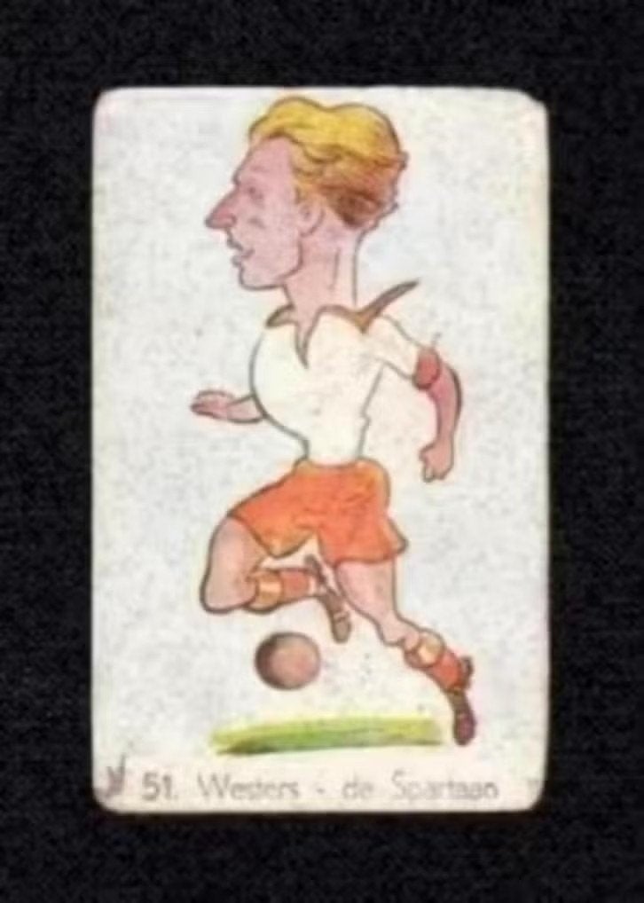 Voetbalplaatje De Spartaan Amsterdam Westers 1949., Ophalen of Verzenden, Zo goed als nieuw