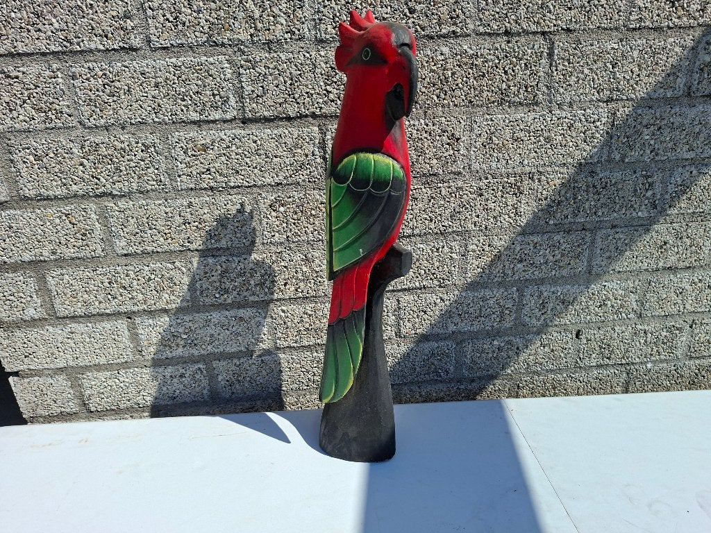 handgemaakte papagaai van hout, Ophalen of Verzenden, Hout, Beeld