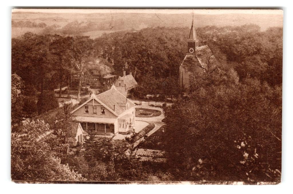 Schoorl, in Vogelvlucht, Verzenden, Voor 1920, Ongelopen, Noord-Holland