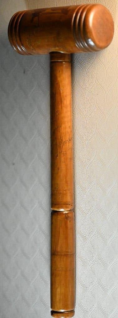**Klassiek sierlijke houten voorzittershamer**, Ophalen of Verzenden