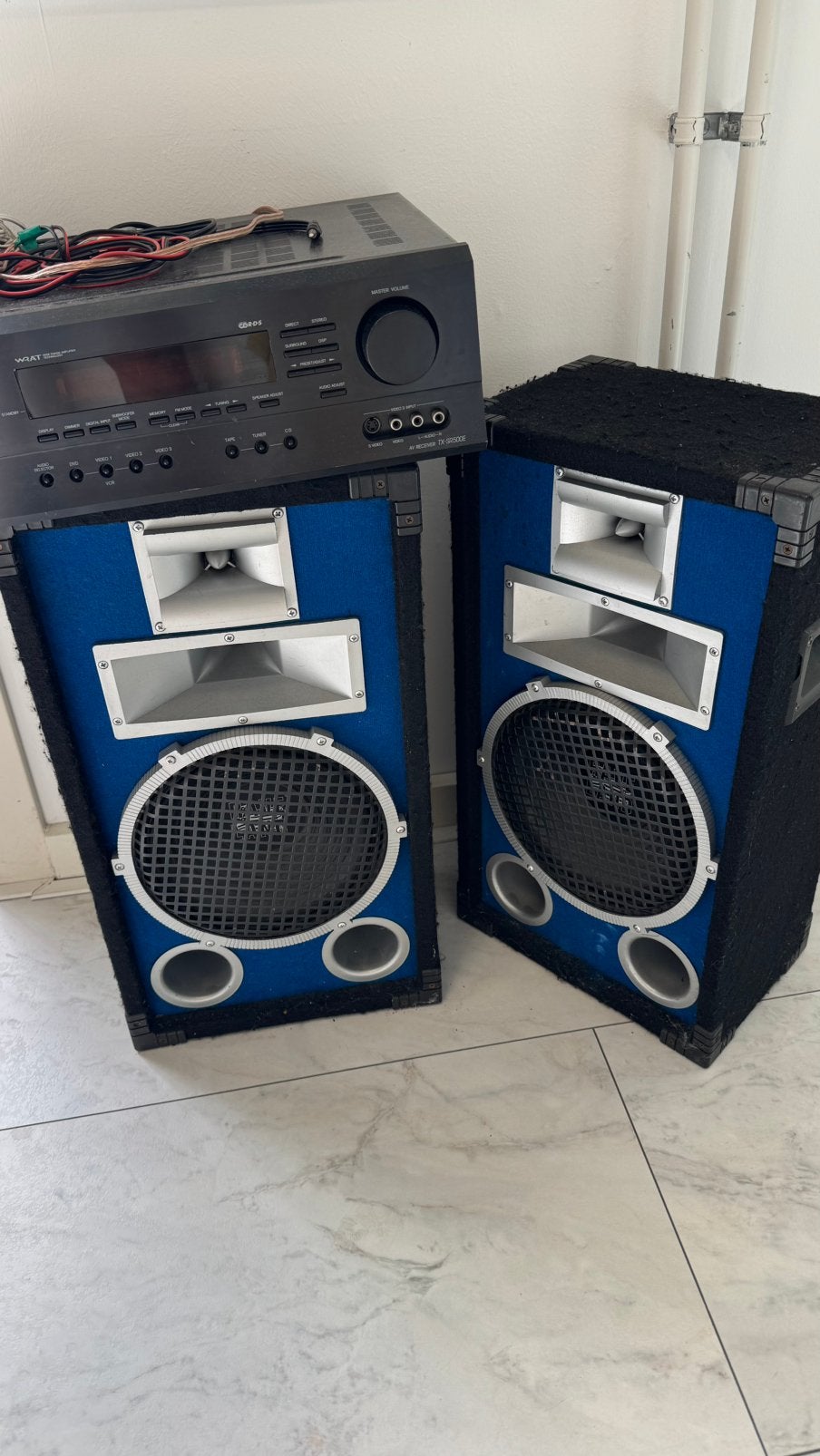 Krachtige speakers + versterker te koop, Ophalen, Zo goed als nieuw, Overige merken