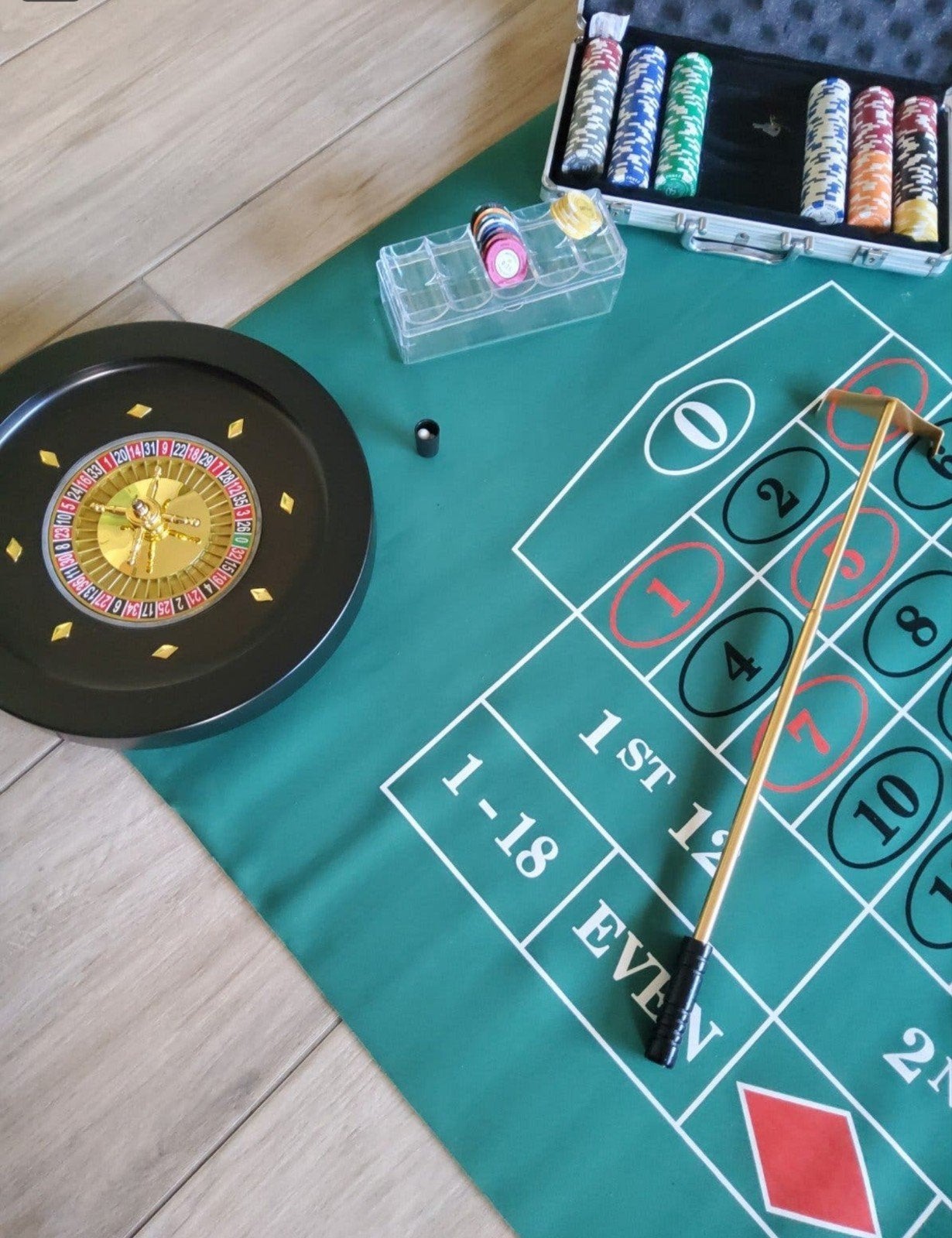 Roulette set de luxe;   vaste prijs €175, Ophalen