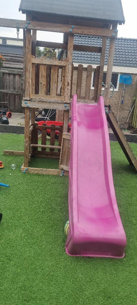 Houten speelhuisje, Kinderen en Baby's, Speelgoed | Buiten | Speelhuisjes, Ophalen, Gebruikt, Hout