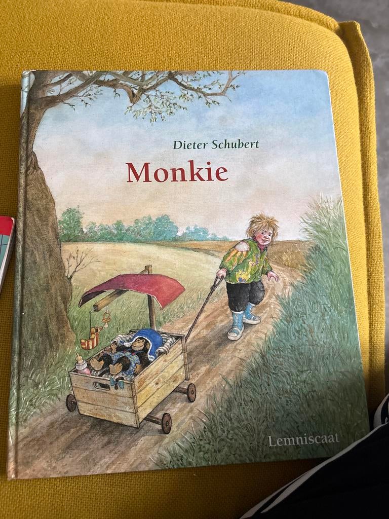 Monkie - Dieter Schubert (Lemniscaat), Boeken, Kinderboeken | Jeugd | onder 10 jaar, Gelezen, Fictie algemeen, Ophalen of Verzenden
