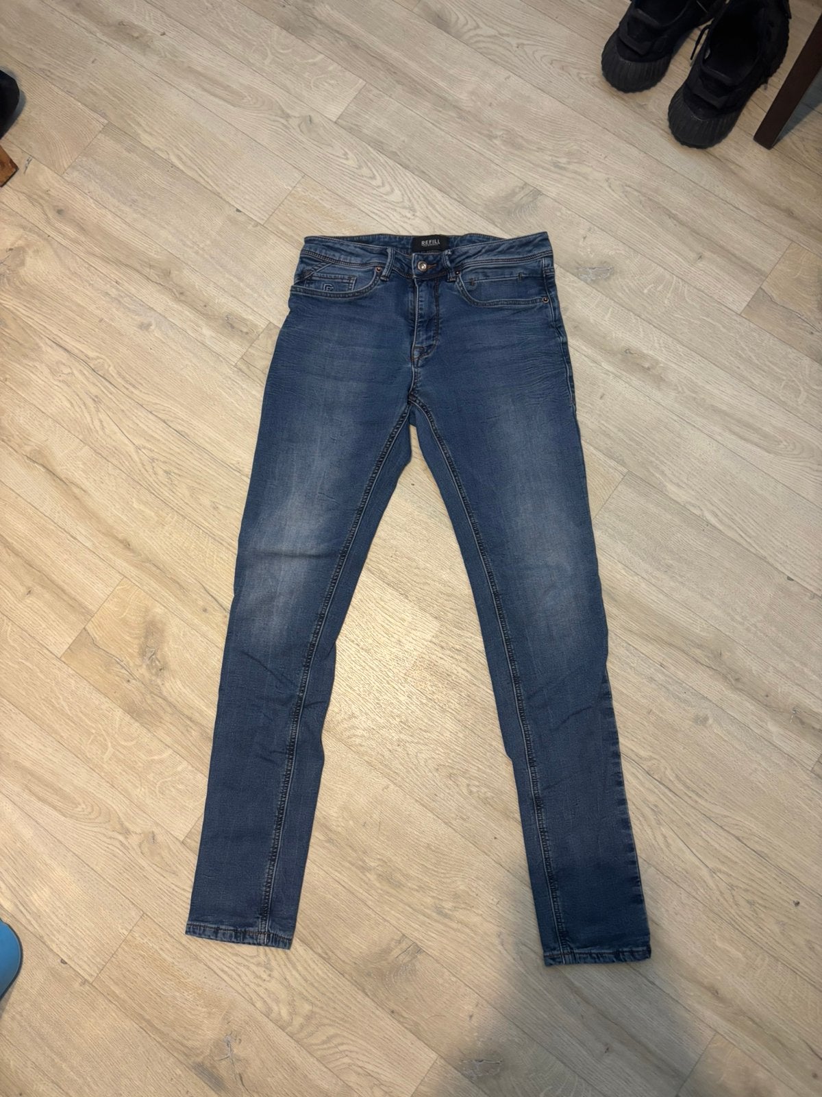 Donkerblauwe Refill Heren Jeans, Ophalen, Zo goed als nieuw, Blauw, W33 - W34 (confectie 48/50)